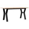 vidaXL Coffee Table Y-Frame 100x50x45 cm Solid Wood Pine and Steel