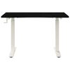 vidaXL Desk White and Dark Brown 120 x 60 cm Solid Oak Wood