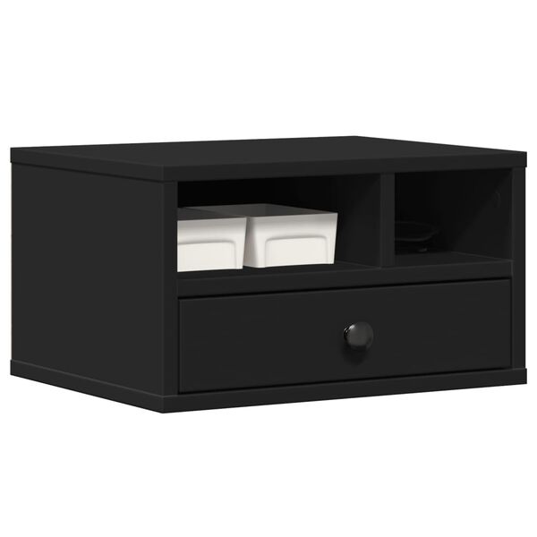 vidaXL Printer Stand Black 40x32x22,5 cm Engineered Wood