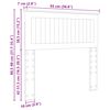 vidaXL Headboard Black Oak 90 cm Engineered wood