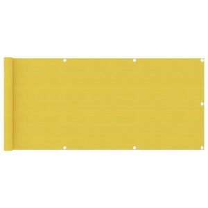 vidaXL Balcony Screen Yellow 75x500 cm HDPE