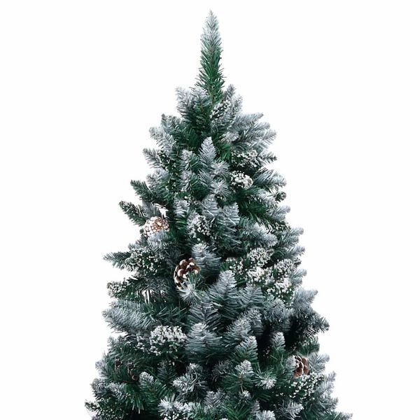 vidaXL Artificial Christmas Tree with LEDs&Ball Set&Pine Cones 150 cm