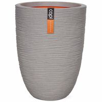 Capi Vase Nature Rib Elegant Low 36x47 cm Grey PKGRR782