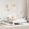 vidaXL Bed Frame with Drawers without Mattress White 150x200 cm King Size