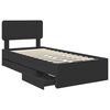 vidaXL Bed Frame with Headboard Black 75 x 190 cm Engineered Wood