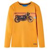 vidaXL Kids' T-shirt with Long Sleeves Ochre 92