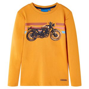 vidaXL Kids' T-shirt with Long Sleeves Ochre 92