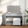 vidaXL Dressing Table with LED Grey Sonoma 100x40x120 cm