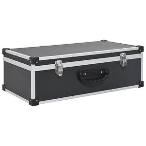 vidaXL CD Case for 80 CDs Aluminium ABS Black