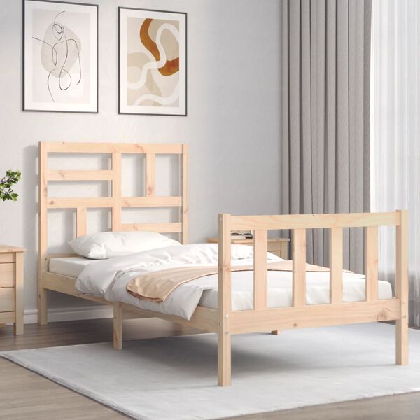 vidaXL Bed Frame without Mattress 90x200 cm Solid Wood Pine