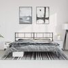 vidaXL Metal Bed Frame without Mattress with Headboard Black 183x213cm