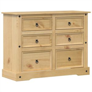vidaXL Chest of Drawers Corona 112x48x91 cm Solid Wood Pine