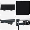 vidaXL Retractable Awning Black 300 x 250 cm Polyester and Steel