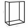 vidaXL Console Table White 60x35x75 cm Tempered Glass