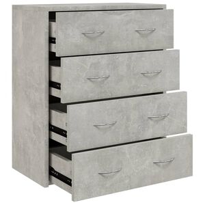 vidaXL Sideboard with 4 Drawers 60x30,5x71 cm Concrete Grey