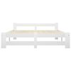 vidaXL Bed Frame without Mattress White Solid Pine Wood 140x200 cm