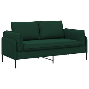 vidaXL 2-Seater Sofa 2-Seater Dark Green 188 x 81 x 89 cm Velvet