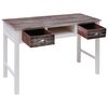 vidaXL Writing Desk Brown 110x45x76 cm Wood