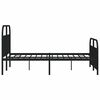 vidaXL Metal Bed Frame without Mattress with Footboard Black 140x200cm
