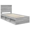vidaXL Bed Frame Grey Sonoma 75 x 190 cm Solid Pine Wood