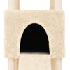 vidaXL Cat Tree with Sisal Scratching Posts Cream 153 cm