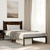 vidaXL Metal Bed Frame without Mattress Smoked Oak 100x190 cm