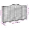 vidaXL Arched Gabion Baskets 12 pcs 300x30x160/180 cm Galvanised Iron