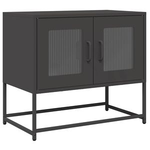 vidaXL TV Cabinet Black 68x39x60,5 cm Cold-rolled Steel