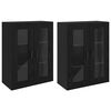 vidaXL Wall Mounted Cabinets 2 pcs Black oak 69.5 x 34 x 90 cm