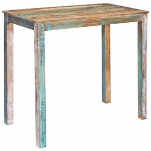 vidaXL Bar Table 110 x 55 x 100 cm Solid Reclaimed Wood Multicolour