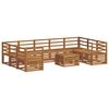 vidaXL Sofa Sets 10 pcs Natural Solid Acacia Wood