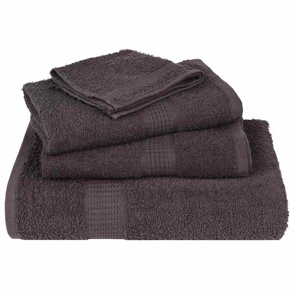 vidaXL Bath Towels "FROGN" 10 pcs Anthracite 100x150 cm 360 gsm
