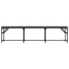 vidaXL Dining Bench Dark Grey 186x32x45 cm Steel and Fabric