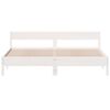vidaXL Bed Frame without Mattress White 180x200 cm Super King Solid Wood Pine