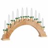 vidaXL Christmas Candle Arch with 10 LED Candles Brown 47 x 5 x 29 cm