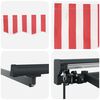 vidaXL Retractable Awning Manual Red and White 350 x 250 cm