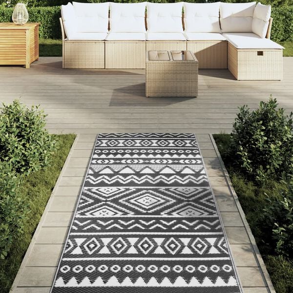 vidaXL Outdoor Carpet ARAKIL Black 80x250 cm PP