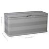 vidaXL Garden Storage Box Grey 117x45x56 cm