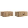 vidaXL Wall-Mounted Bedside Cabinet 2 pcs Artisan Oak