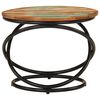 vidaXL Coffee Table Ø50x40 cm Solid Wood Reclaimed and Steel