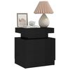 vidaXL Bedside Cabinet High Gloss Black 45x35x52 cm Engineered Wood
