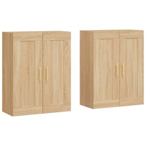 vidaXL Wall Mounted Cabinets 2 pcs Sonoma Oak Engineered Wood
