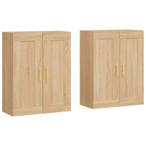 vidaXL Wall Mounted Cabinets 2 pcs Sonoma Oak Engineered Wood