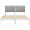 vidaXL Bed frame White and light grey 140 x 200 cm Solid pine wood