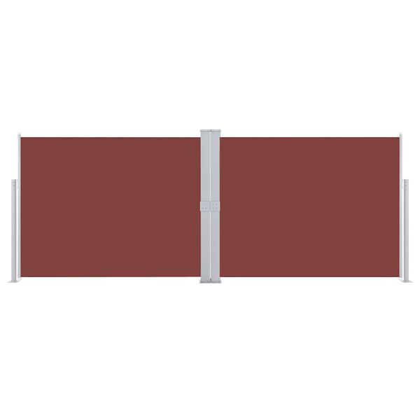 vidaXL Retractable Side Awning Brown 140x1000 cm
