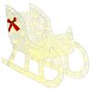 vidaXL Reindeer Pull Sleigh Warm white 70 x 26 x 130 cm Acrylic