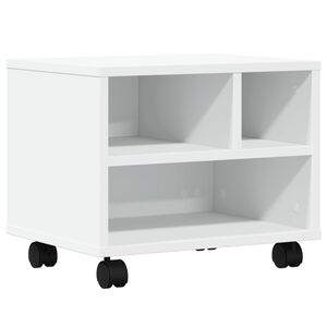 vidaXL Printer Stand with Wheels White 41x32x34,5 cm
