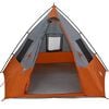 vidaXL Tipi Tent with Roof Grey and Orange 383 x 338 x 217 cm Taffeta
