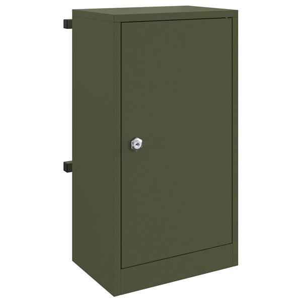 vidaXL Mailbox with Storage Olive green 30 x 20 x 55 cm Steel