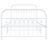 vidaXL Metal Bed Frame without Mattress with Footboard White 100x190cm